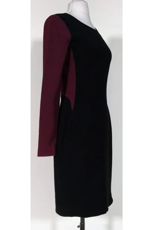 Diane von Furstenberg - Burgundy & Black Dress Sz 4