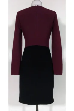 Diane von Furstenberg - Burgundy & Black Dress Sz 4