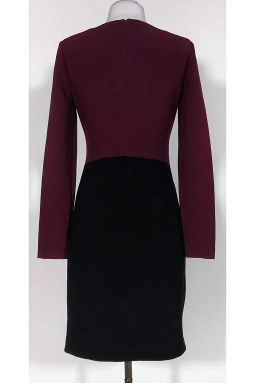 Diane von Furstenberg - Burgundy & Black Dress Sz 4