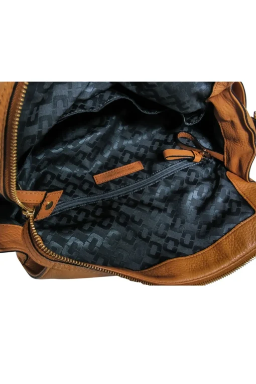 Diane von Furstenberg - Camel & Black Leather Satchel Bag