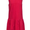 Diane von Furstenberg - Deep Pink Sleeveless Drop Waist Dress Sz 8