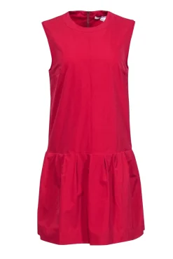 Diane von Furstenberg - Deep Pink Sleeveless Drop Waist Dress Sz 8