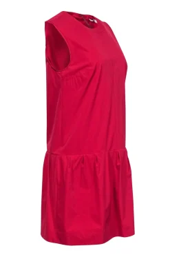 Diane von Furstenberg - Deep Pink Sleeveless Drop Waist Dress Sz 8