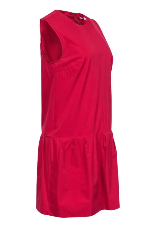 Diane von Furstenberg - Deep Pink Sleeveless Drop Waist Dress Sz 8