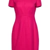 Diane von Furstenberg - Hot Pink Short Sleeve A-Line Dress Sz 4