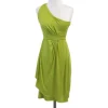 Diane von Furstenberg - Lime Silk One Shoulder Dress Sz 4