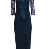 Diane von Furstenberg - Navy Floral Lace Wrap Maxi Dress Sz 0