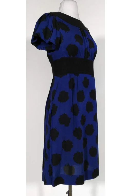 Diane von Furstenberg - Navy Rose Bud Dress Sz 2