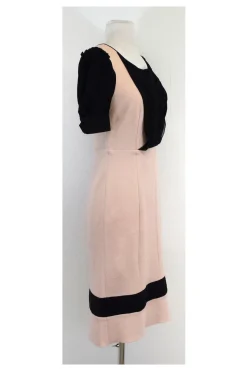 Diane von Furstenberg - Pink & Black Short Sleeve Dress Sz 6