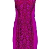 Diane von Furstenberg - Plum Lacy Sleeveless Dress Sz 4