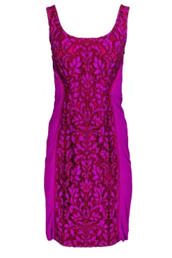Diane von Furstenberg - Plum Lacy Sleeveless Dress Sz 4