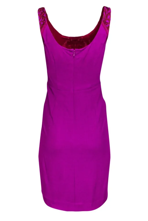 Diane von Furstenberg - Plum Lacy Sleeveless Dress Sz 4