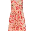 Diane von Furstenberg - Red & Cream Coral Reef Print Silk Dress Sz 4