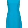 Diane von Furstenberg - Turquoise Sleeveless Sheath Dress Sz 8