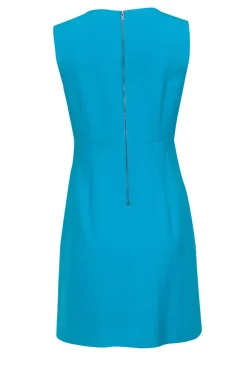 Diane von Furstenberg - Turquoise Sleeveless Sheath Dress Sz 8