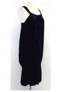 Diane von Furstenberg - Velvet Navy & Black Dress Sz 4