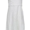 Diane von Furstenberg - White Floral Lace Strapless "Amira" Sheath Dress Sz 8