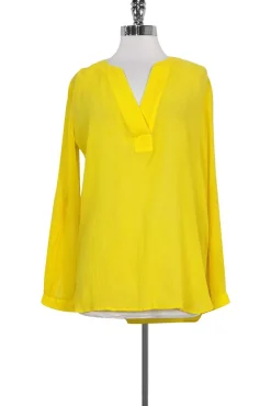 Diane von Furstenberg - Yellow Cotton Blouse Sz 2
