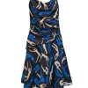 Diane vonFurstenberg - Black Multi Print Mini Dress Sz 6