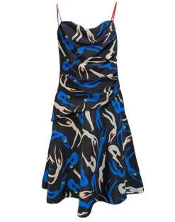 Diane vonFurstenberg - Black Multi Print Mini Dress Sz 6