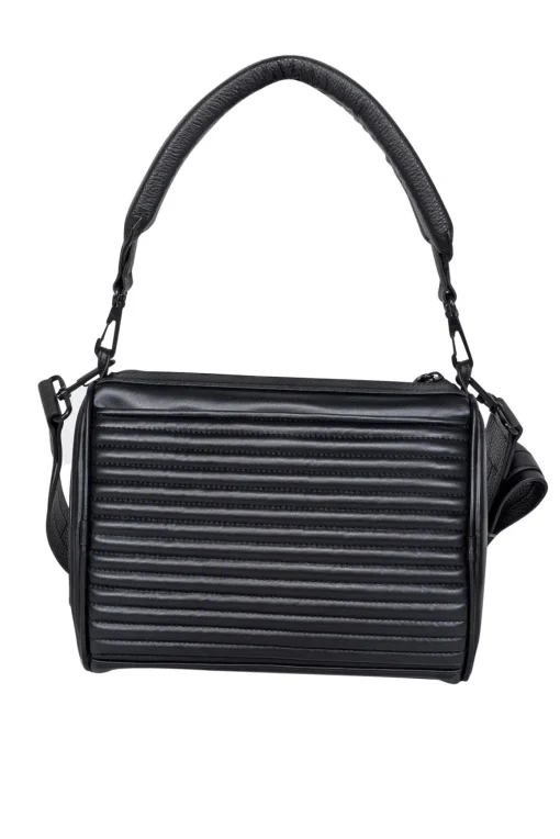 Diesel - Black Leather Puff Shoulder Bag