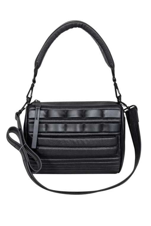 Diesel - Black Leather Puff Shoulder Bag
