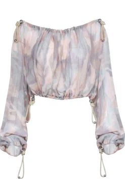 Dion Lee - Beige & Mint "Camo GGT Balloon" Top Sz 4