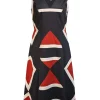 DKNY - Black w/ Red & White Print Sleeveless Dress Sz 10