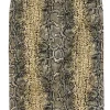 Dolce & Gabbana - Beige & Black Snake Print Skirt Sz 2
