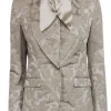 Dolce & Gabbana - Beige Brocade Single Button Blazer Sz 4