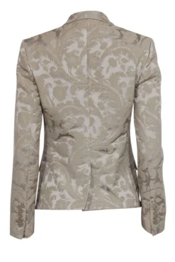 Dolce & Gabbana - Beige Brocade Single Button Blazer Sz 4