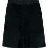 Dolce & Gabbana - Black Front Pleated Skirt w/ Lace Sz 4