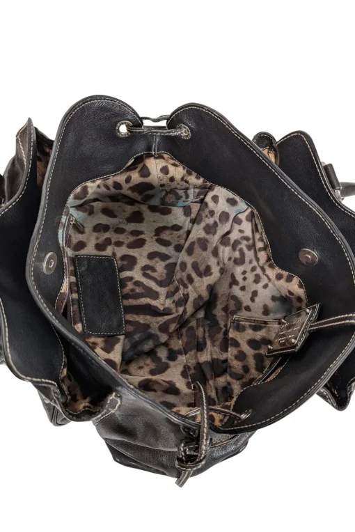 Dolce & Gabbana - Black Leather "Miss Lug"  Shoulder Bag