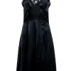 Dolce & Gabbana - Black Silk Blend Lace Trim Slip Dress Sz 6