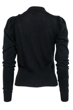 Dolce & Gabbana - Black Wool Blend Cardigan w/ Heart Buttons Sz 2