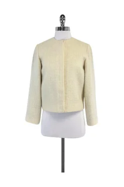 Dolce & Gabbana - Cream Tweed Jacket Sz 2