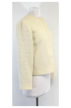 Dolce & Gabbana - Cream Tweed Jacket Sz 2