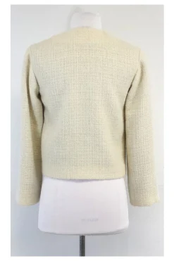 Dolce & Gabbana - Cream Tweed Jacket Sz 2