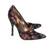 Dolce & Gabbana - Gold, Black, & Multi Color Print Pumps Sz 8.5