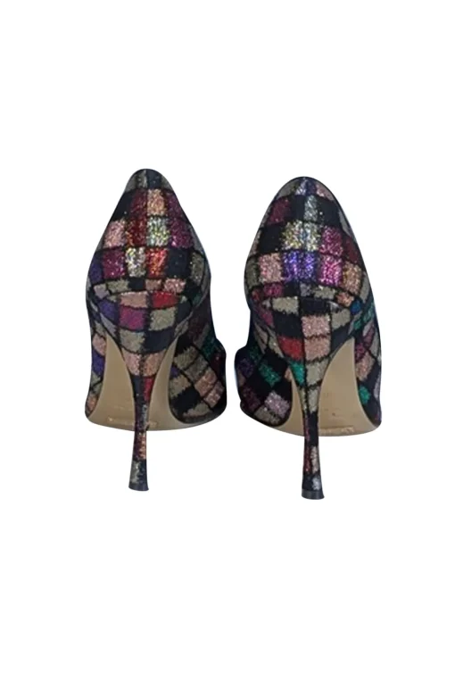 Dolce & Gabbana - Gold, Black, & Multi Color Print Pumps Sz 8.5