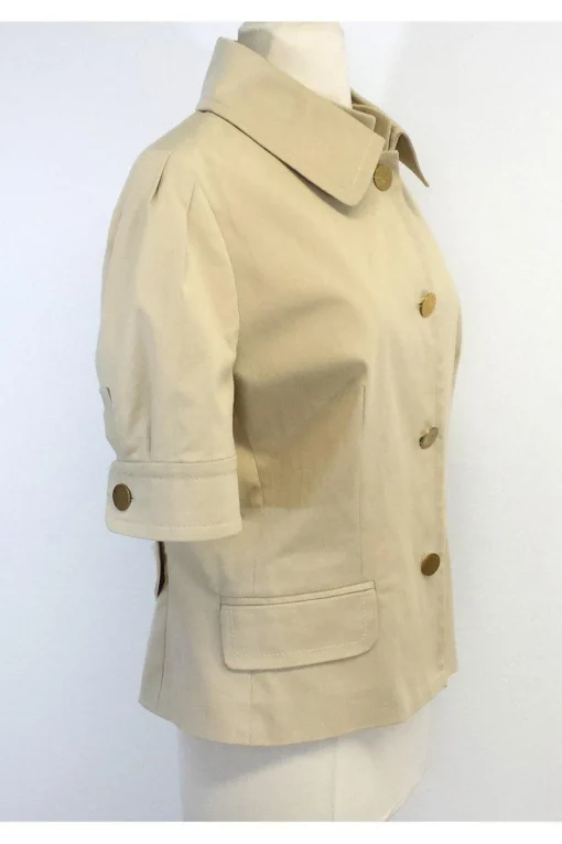 Dolce & Gabbana - Khaki Cotton Blend Short Sleeve Jacket Sz L