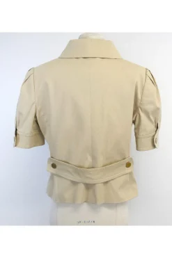 Dolce & Gabbana - Khaki Cotton Blend Short Sleeve Jacket Sz L