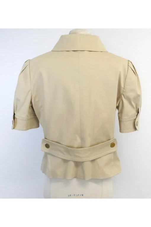 Dolce & Gabbana - Khaki Cotton Blend Short Sleeve Jacket Sz L