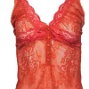Dolce & Gabbana - Orange Floral Lace Sheer Camisole Sz S