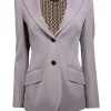 Dolce & Gabbana - Pewter Two Button Blazer w/ Leopard Print Lining Sz 4