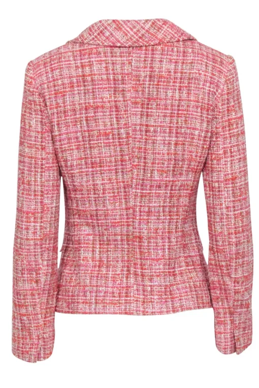 Dolce & Gabbana - Red, Pink, & Cream Tweed Blazer Sz 8