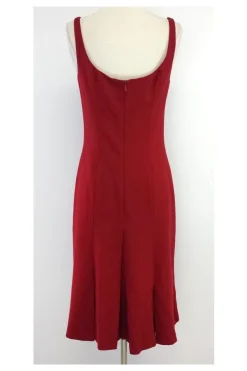 Dolce & Gabbana - Red Wool Blend Sleeveless Dress Sz 10