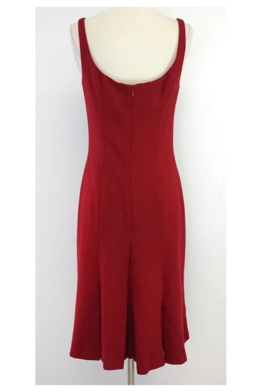 Dolce & Gabbana - Red Wool Blend Sleeveless Dress Sz 10
