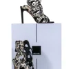 Dolce Vita - Black & Cream Crackled Cutout Lace-Up Stilettos Sz 6