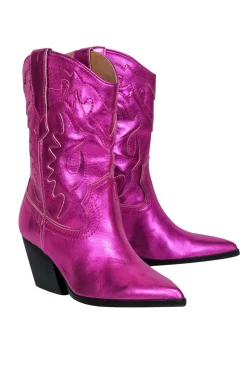 Dolce Vita - Metallic Pink Western Style Short Boots Sz 7.5